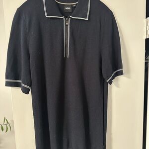 BOSS Men's Zippered Polo Shirt